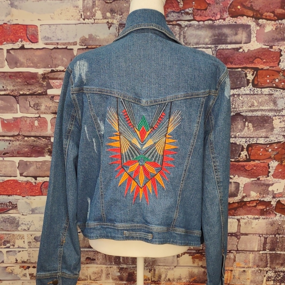 Fairchild Embroidered Denim Jacket